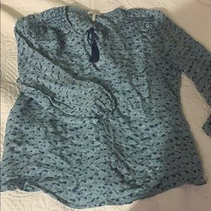 Joie blue silk blouse sz S